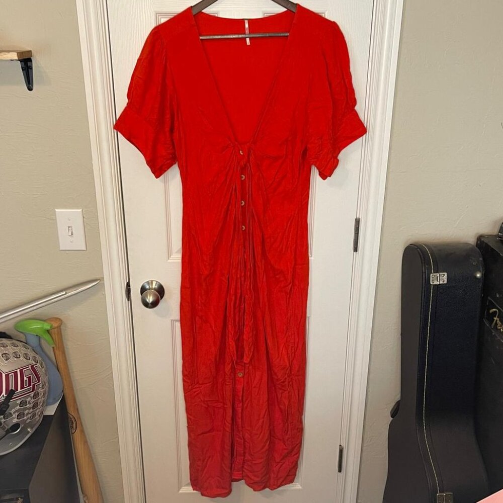 Free People Red Maxi Dress Women's Size L